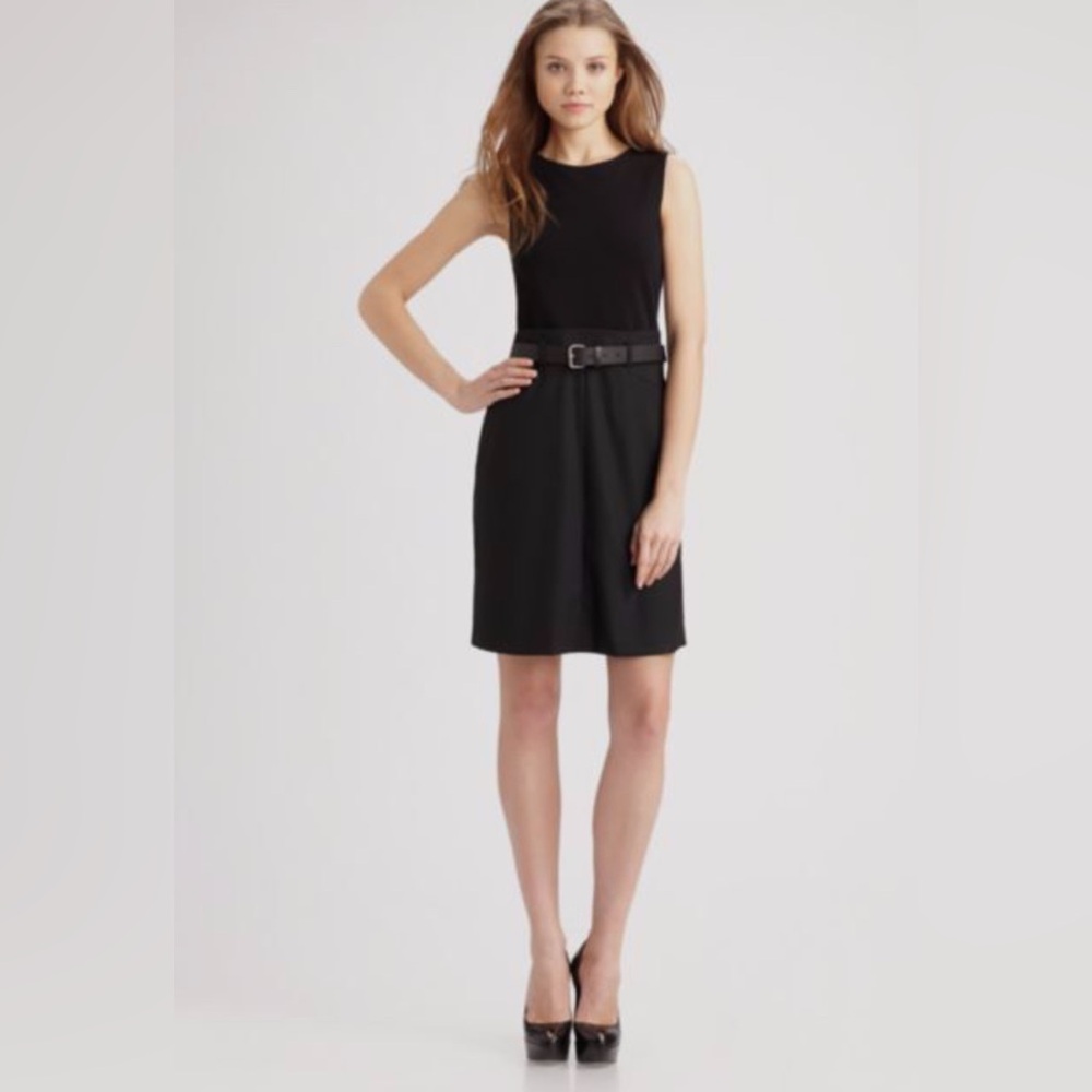 Theory Stretch Wool Sleeveless Dress with Pockets, 10